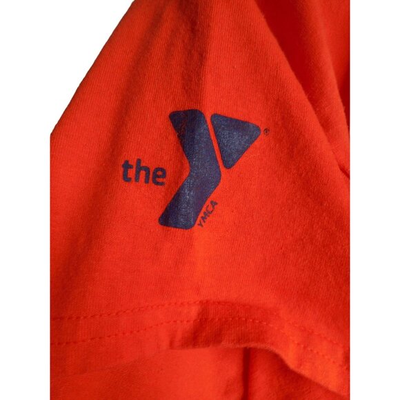 Electric Orange Sz L Tee T-Shirt Cotton blend Stingrays Gildan Dry Blend YMCA #2 - Picture 4 of 6